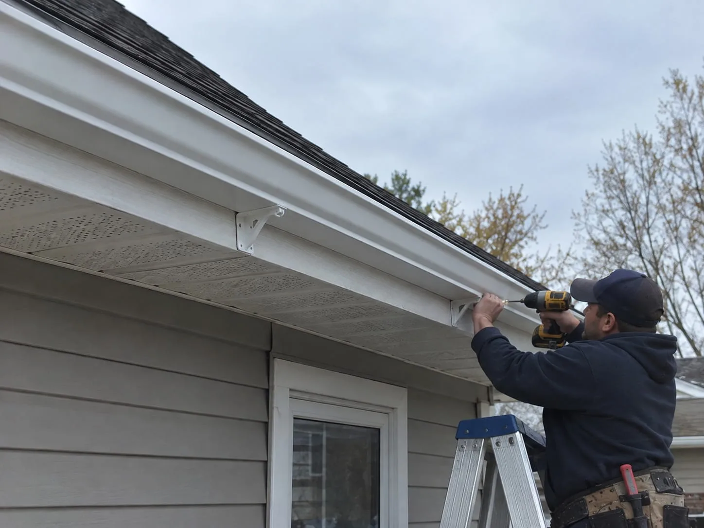 New roof and gutter installation on a residential home in Auckland